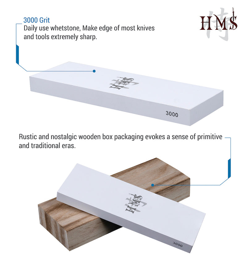 HMS BLADE SHARPEN DOUBLE-SIDE FINE WHETSTONE